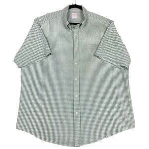 Brooks Brothers Striped Seersucker Short Sleeve Classic Cool Preppy Shirt - XXL